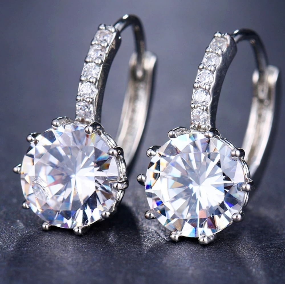 New AAA White CZ Element Stud Earrings